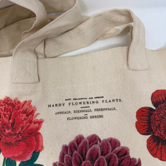 Cavallini & Co. Botanical Flowers Canvas Tote Bag – Vintage Floral Print - Picture 3 of 11